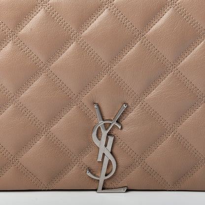 Saint Laurent Lambskin Quilted Small Becky Chain Bag Gold Sand 9 of 9