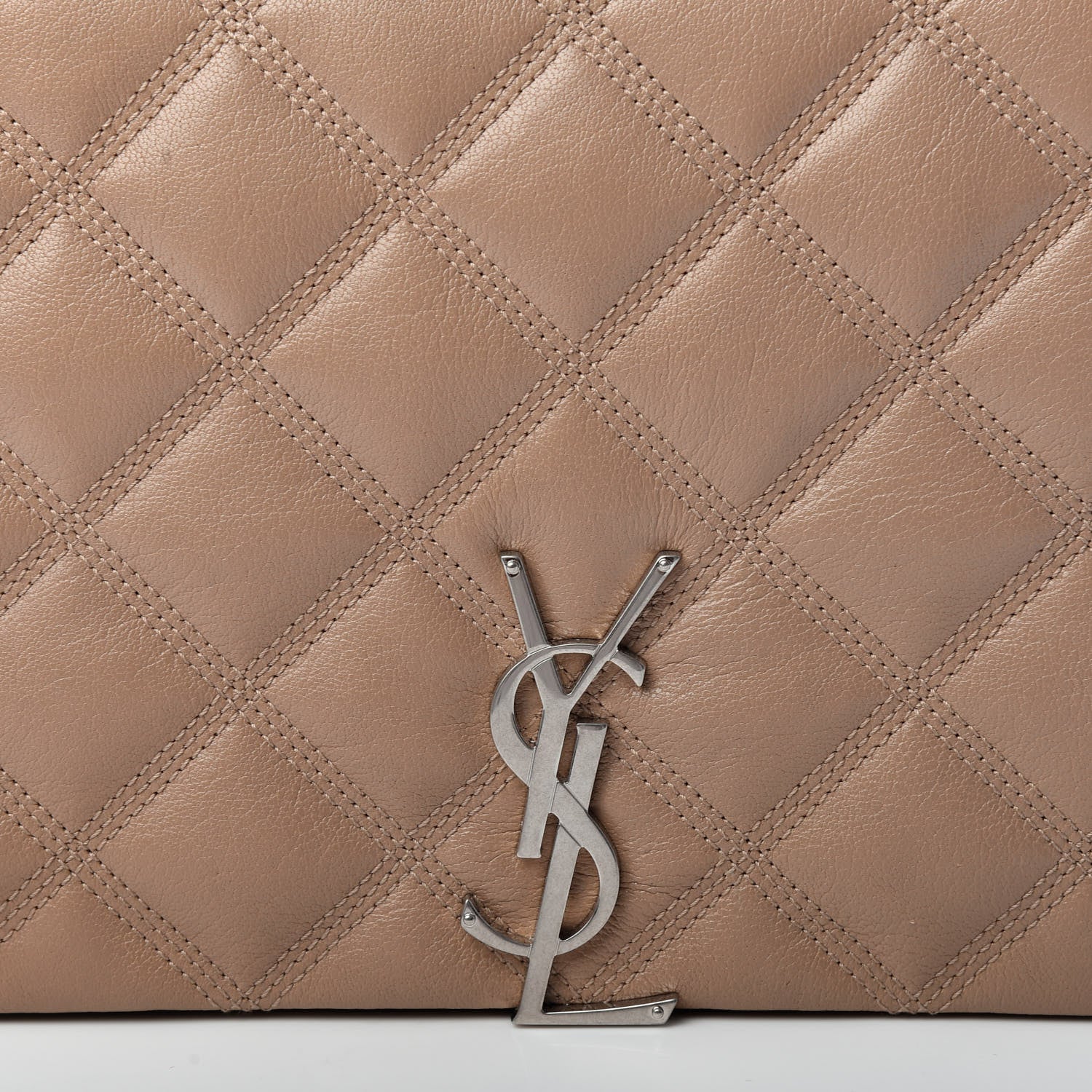 Saint Laurent Lambskin Quilted Small Becky Chain Bag Gold Sand 6 of 6
