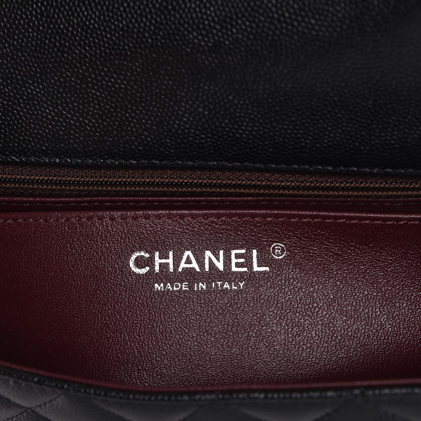 Caviar Quilted Mini Rectangular Flap Black