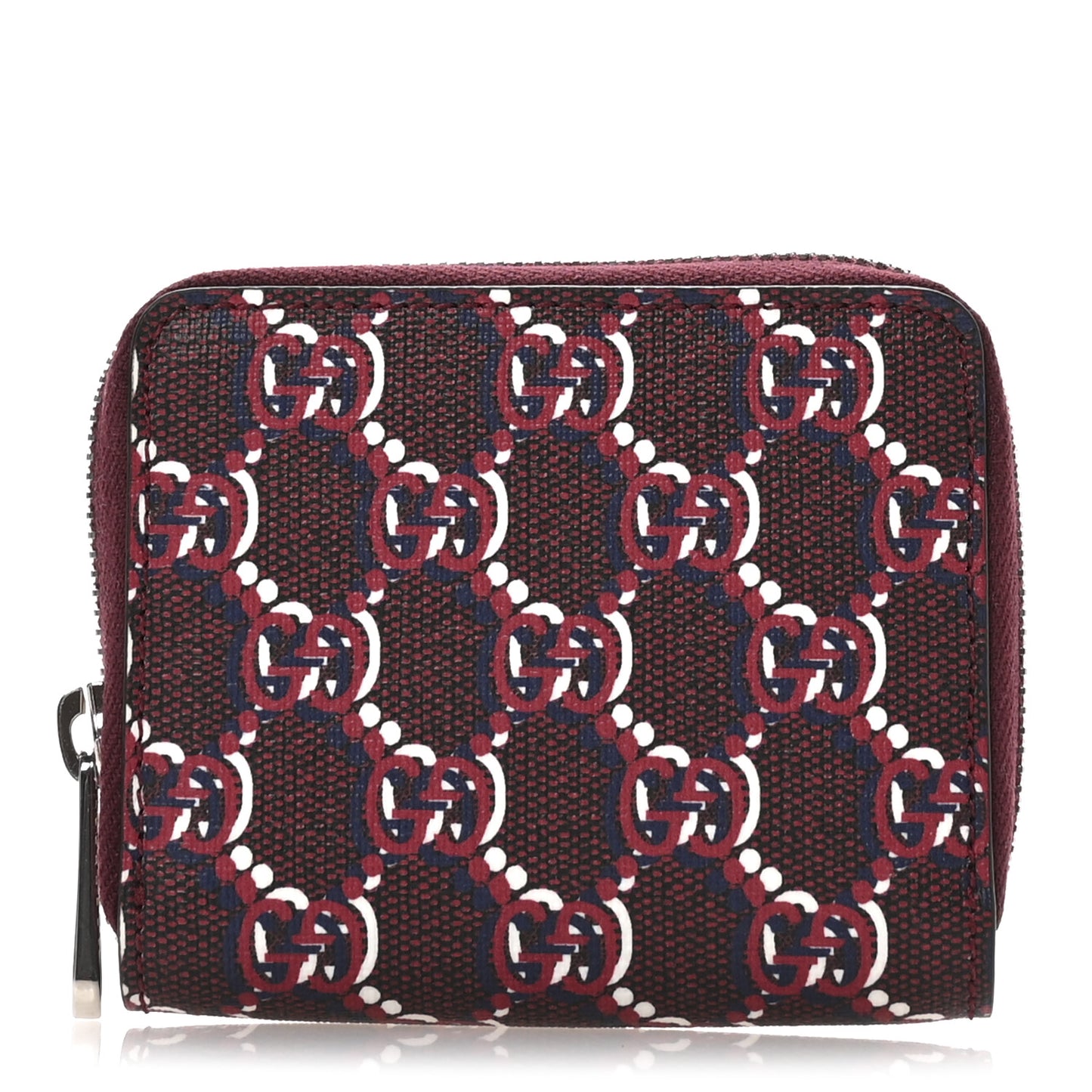 GG Supreme Shadow Zip Around Wallet Rosso Ancora Red