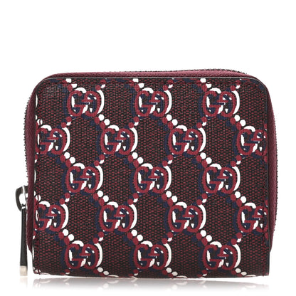 Gucci GG Supreme Shadow Zip Around Wallet Rosso Ancora Red 1 of 8