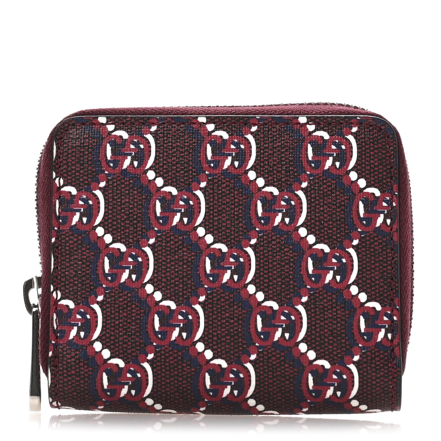 Gucci GG Supreme Shadow Zip Around Wallet Rosso Ancora Red 1 of 8