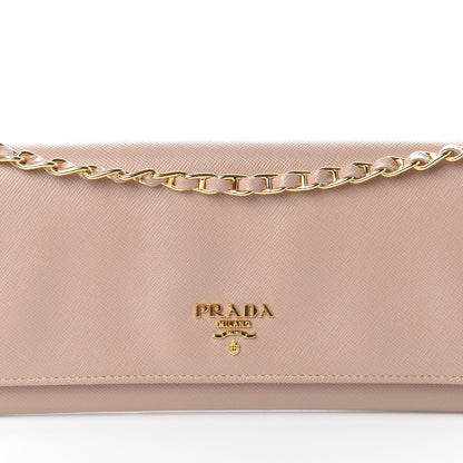 Prada Saffiano Metal Oro Chain Wallet Cammeo 6 of 8