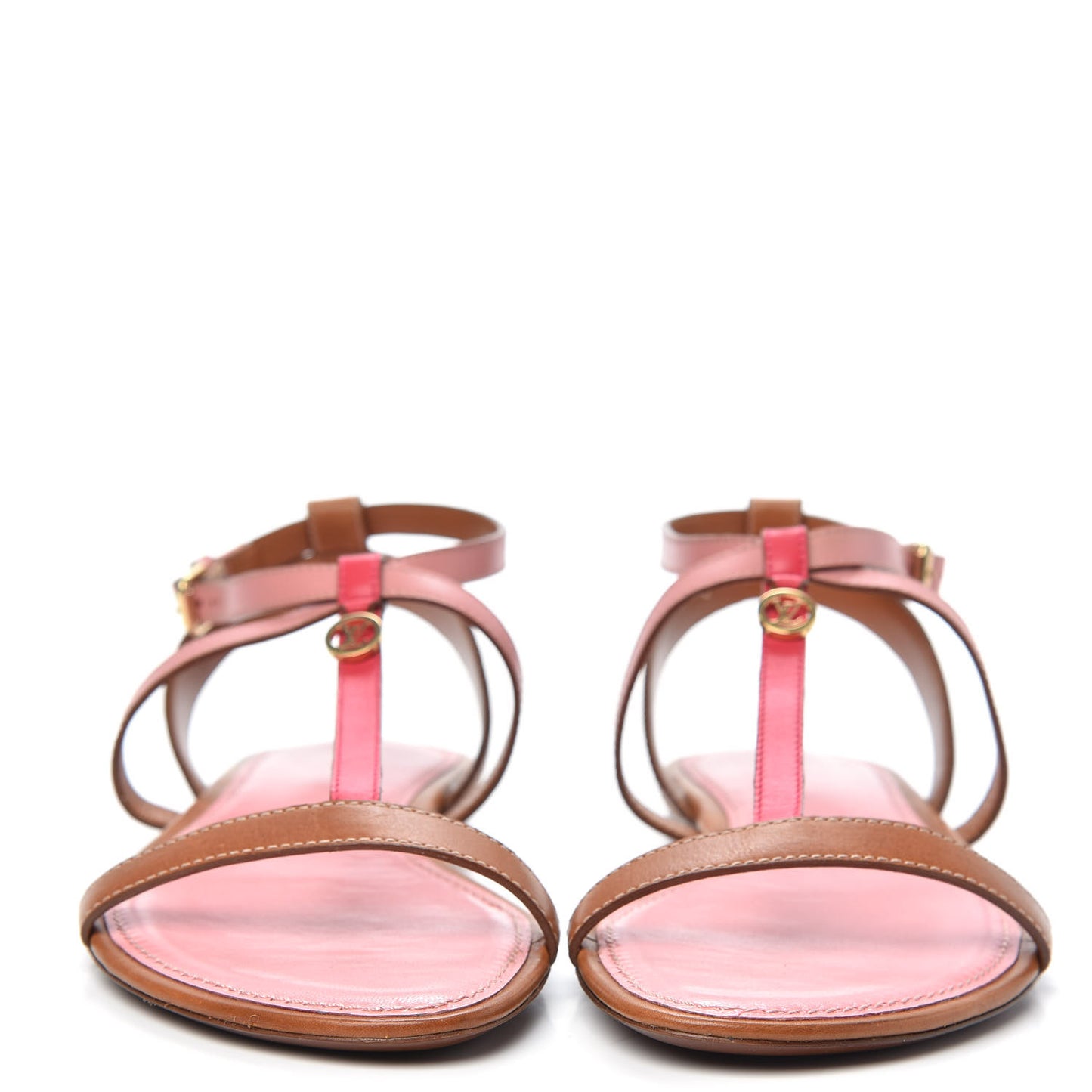 Calfskin Farenheit Flat Sandals 40 Pink