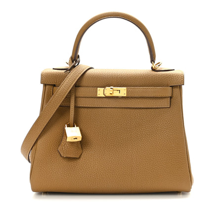 Hermes Togo Kelly Retourne 25 Bronze Dore 1 of 10