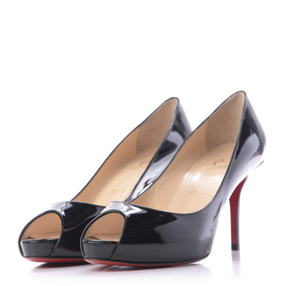Christian Louboutin Patent Mater Claude 85 Platform Pumps 39 Black 3 of 12