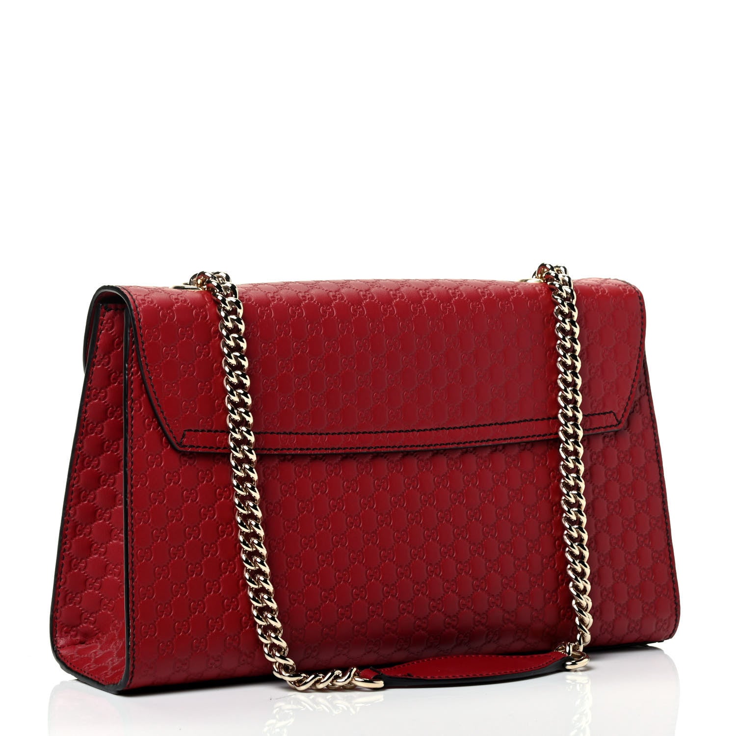 Gucci Microguccissima Medium Emily Chain Shoulder Bag Red 2 of 4
