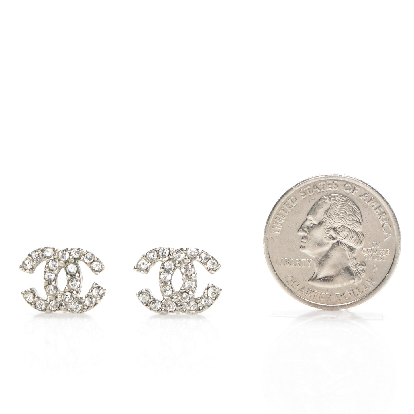 Crystal Mini Timeless CC Earrings Silver