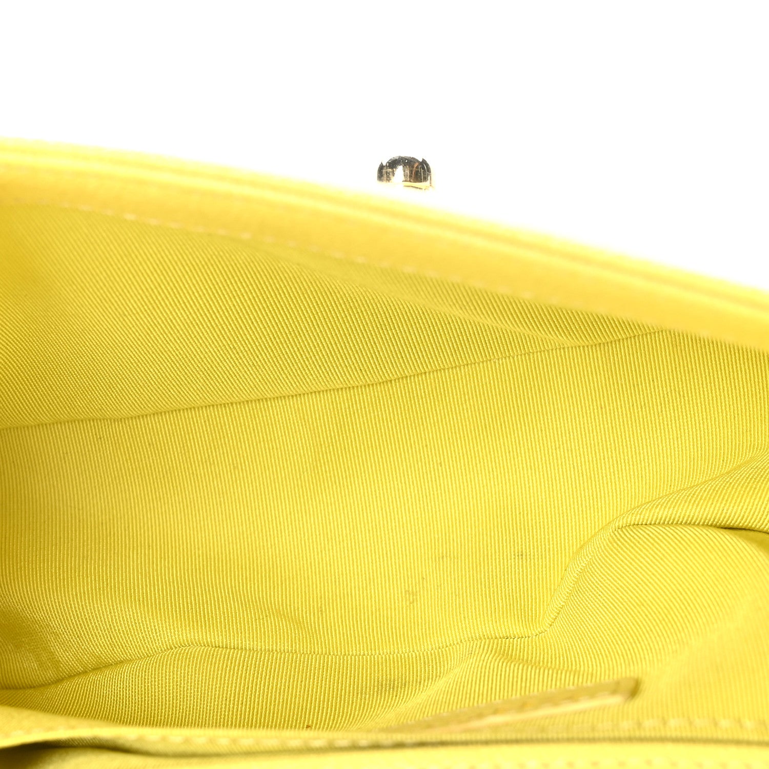 Chanel Caviar Chevron Quilted Small Boy Flap Yellow 5 of 9