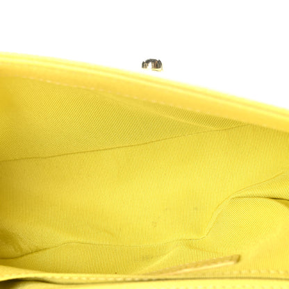 Chanel Caviar Chevron Quilted Small Boy Flap Yellow 5 of 9