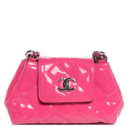 Chanel Patent Quilted Coco Shine Small Accordion Flap Pink 1 of 7