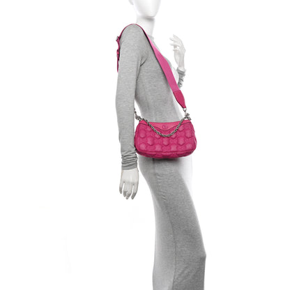 Gucci Nylon Calfskin Enamel GG Matelasse Chain Handbag Lovely 2 of 11