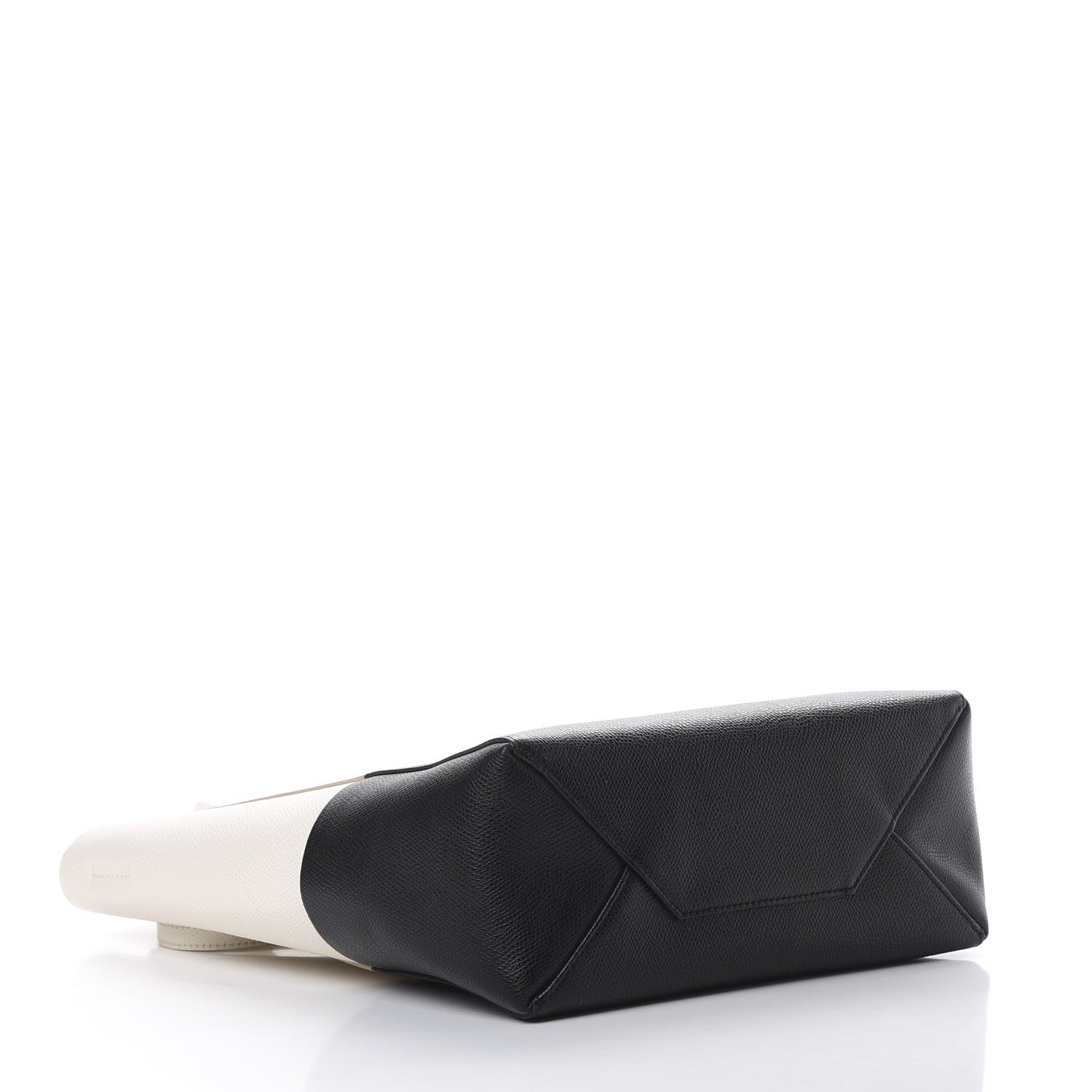 Celine Grained Calfskin Small Vertical Bi-Cabas Cream Black 3 of 12