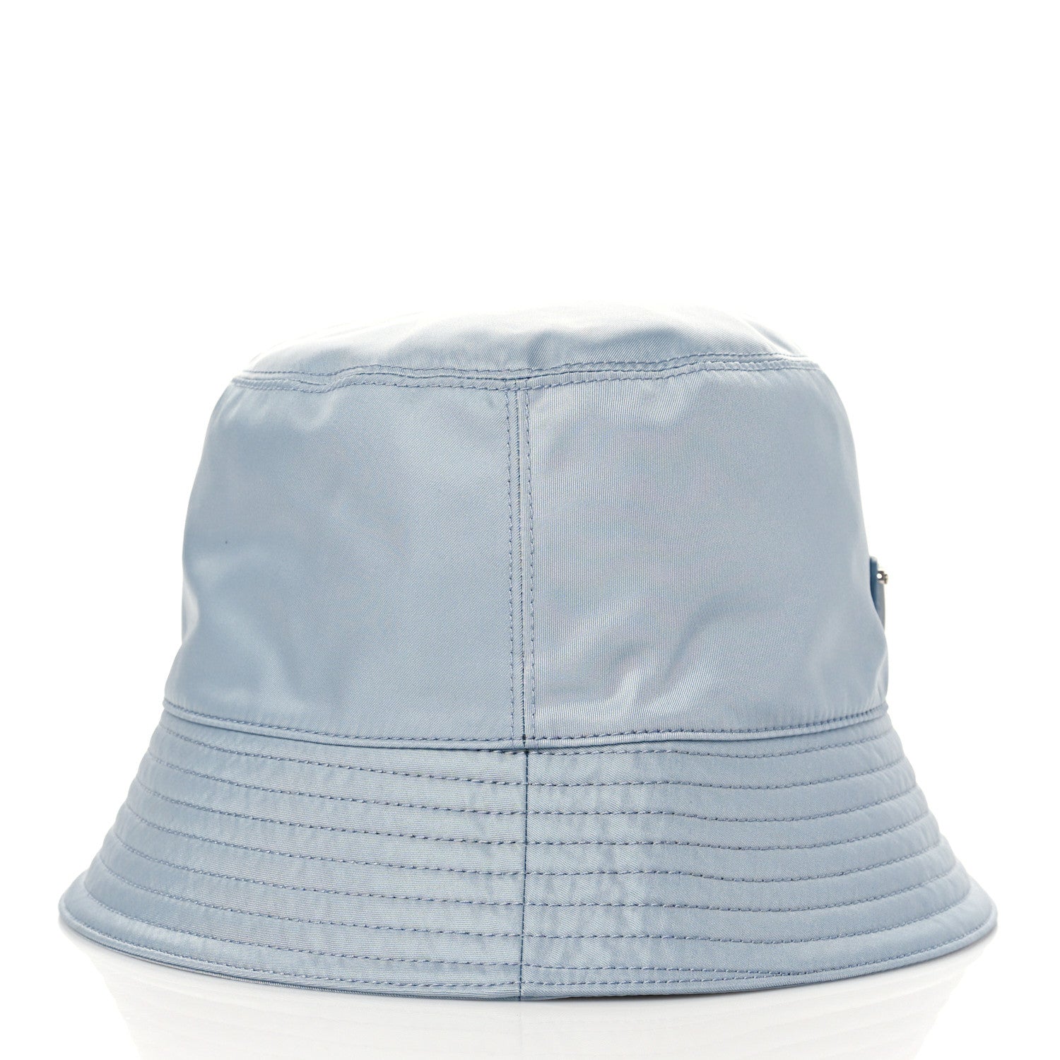 Prada Re-Nylon Metal Triangle Logo Womens Bucket Hat M Fiordaliso 3 of 9