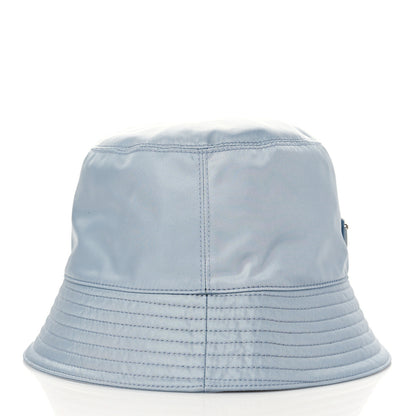Prada Re-Nylon Metal Triangle Logo Womens Bucket Hat M Fiordaliso 3 of 9