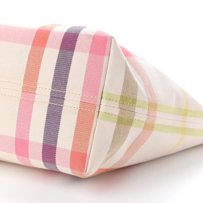 Burberry Check Tote White Brown Pink 6 of 14