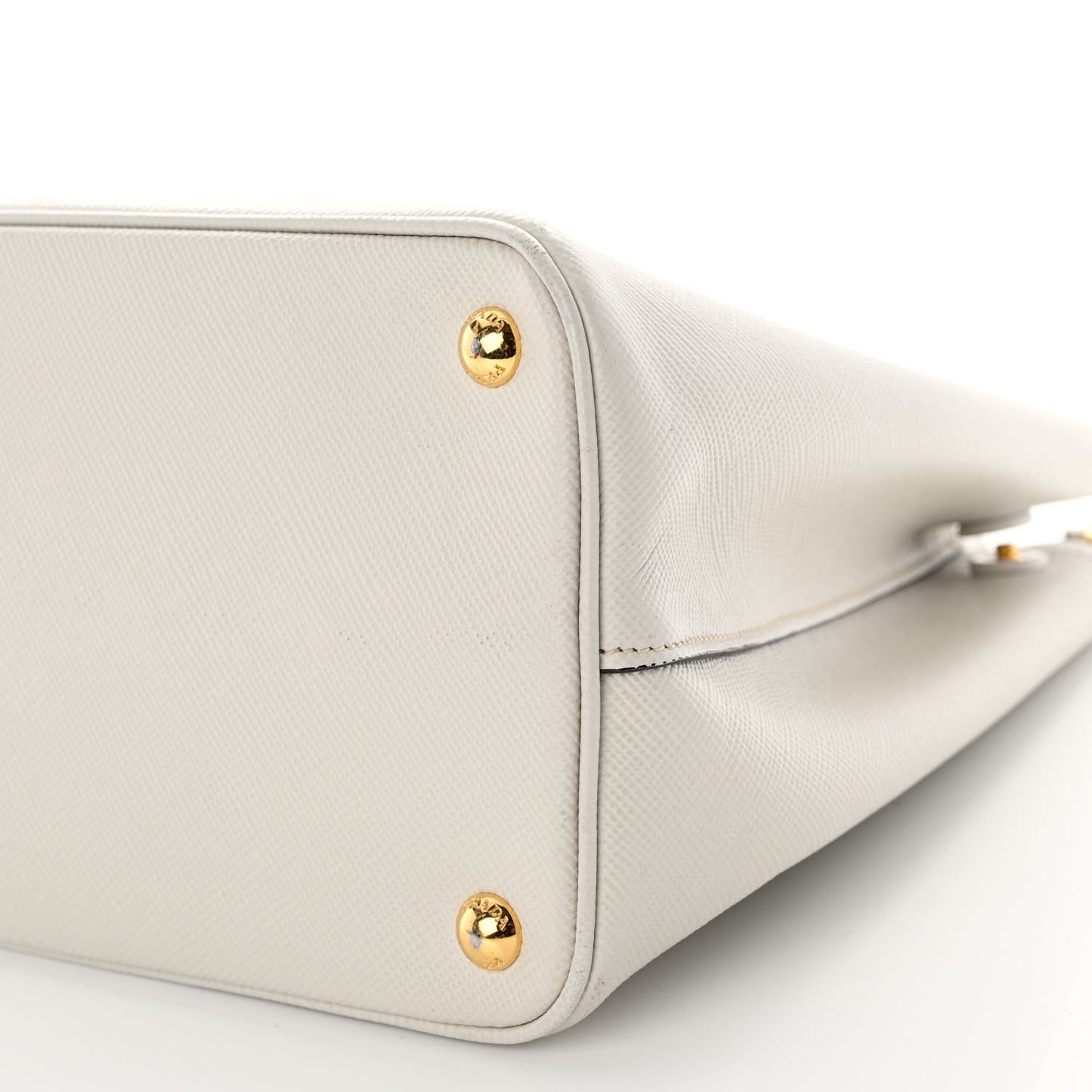 Saffiano Cuir Medium Double Handle Bag Talco