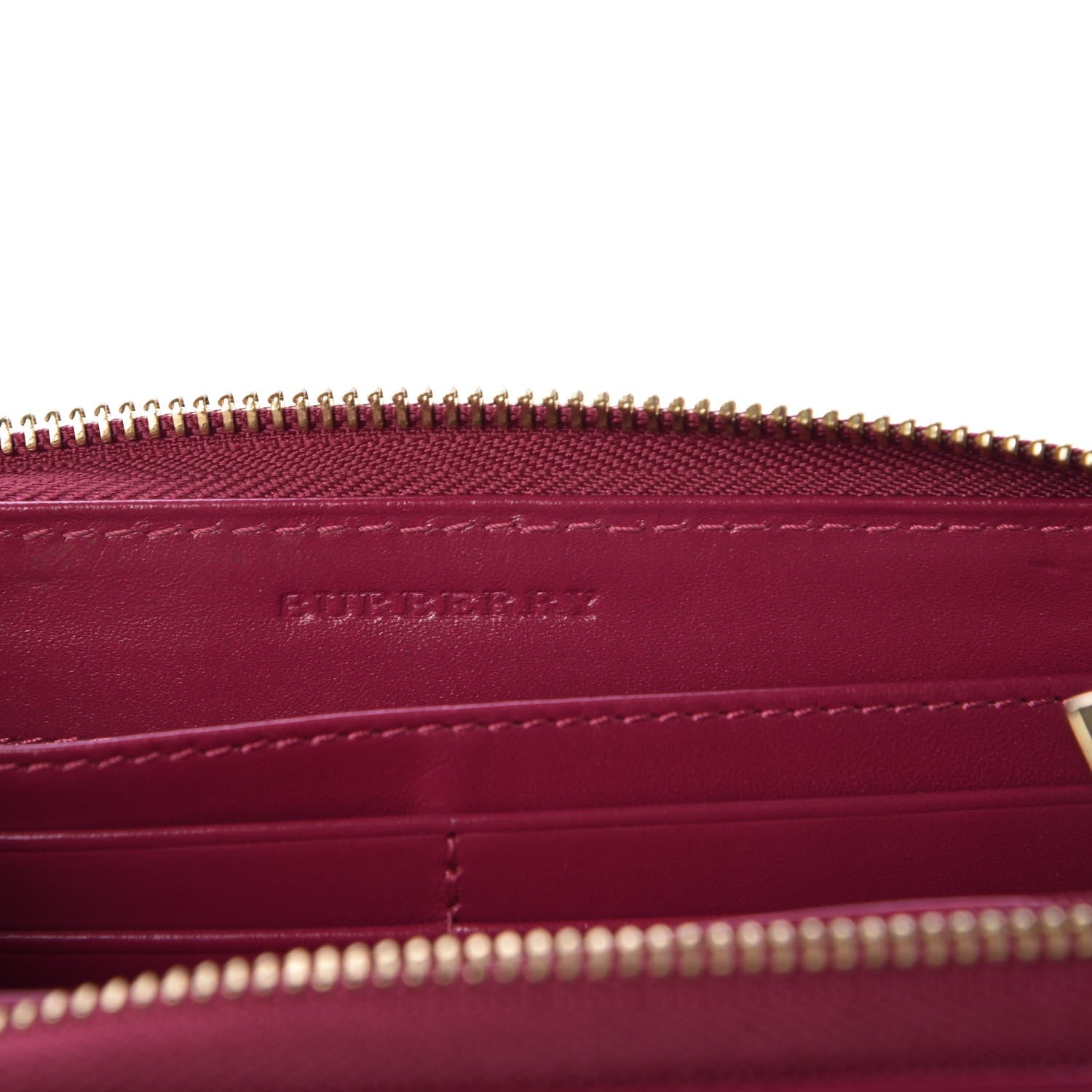 Burberry Haymarket Check Large Ziggy Zip Around Wallet Bright Rhubarb Pink 6 of 9