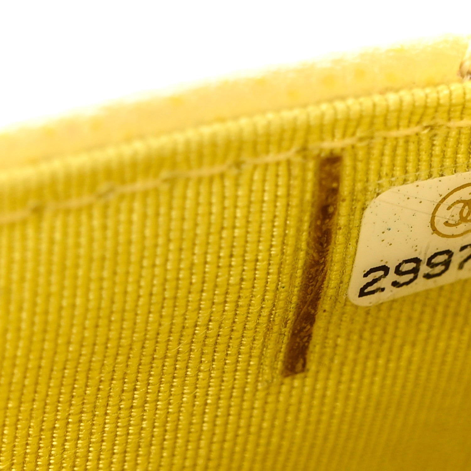 Chanel Caviar Quilted Wallet on Chain WOC Light Yellow 7 of 10