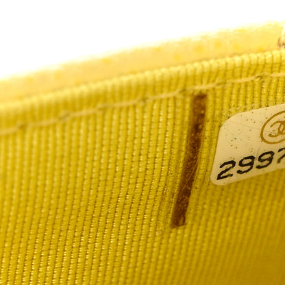 Chanel Caviar Quilted Wallet on Chain WOC Light Yellow 7 of 10