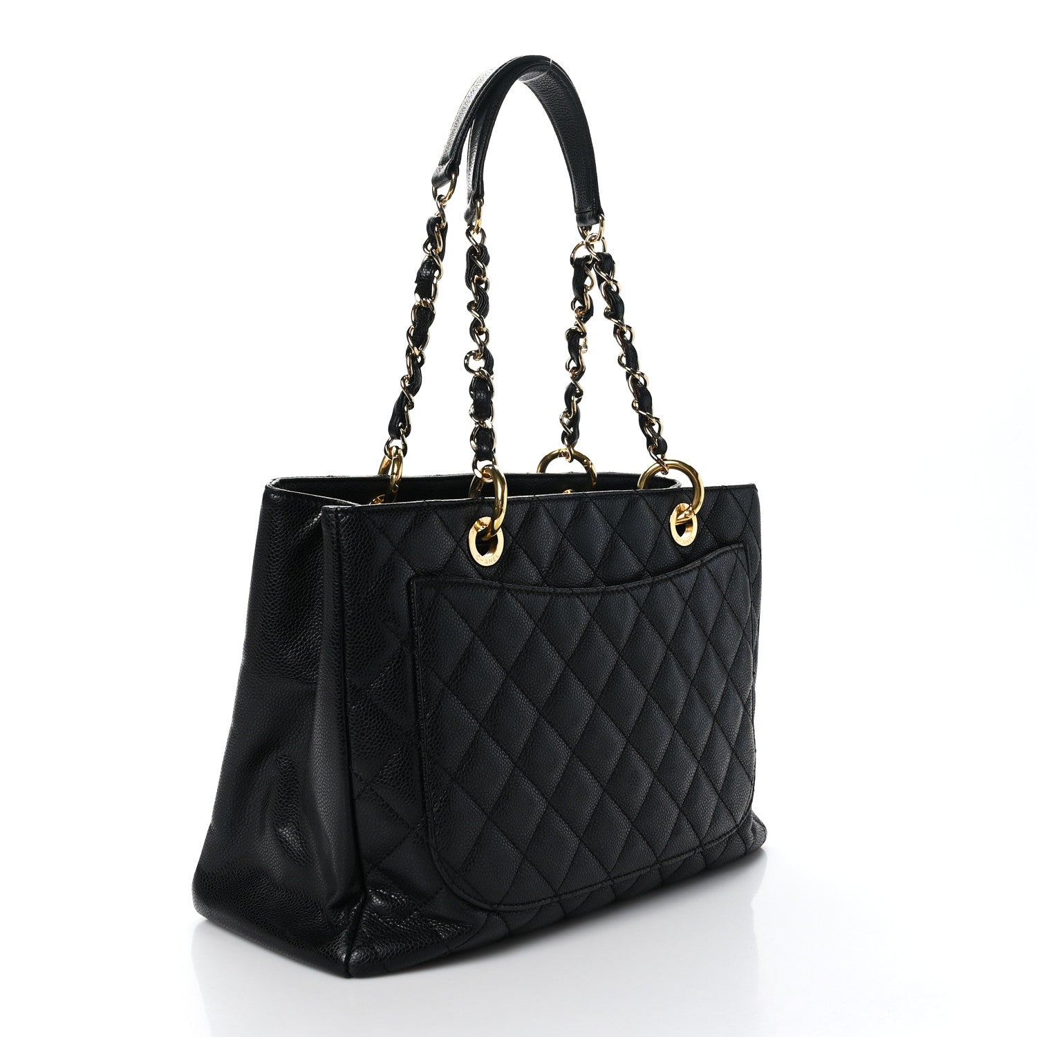 Chanel Caviar Quilted Grand Shopping Tote GST Black 3 of 12