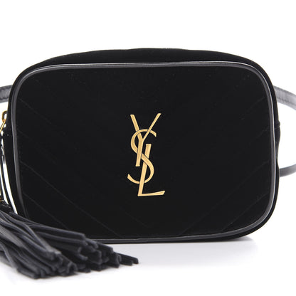 Saint Laurent Velour Matelasse Monogram Lou Belt Bag Black 16 of 16