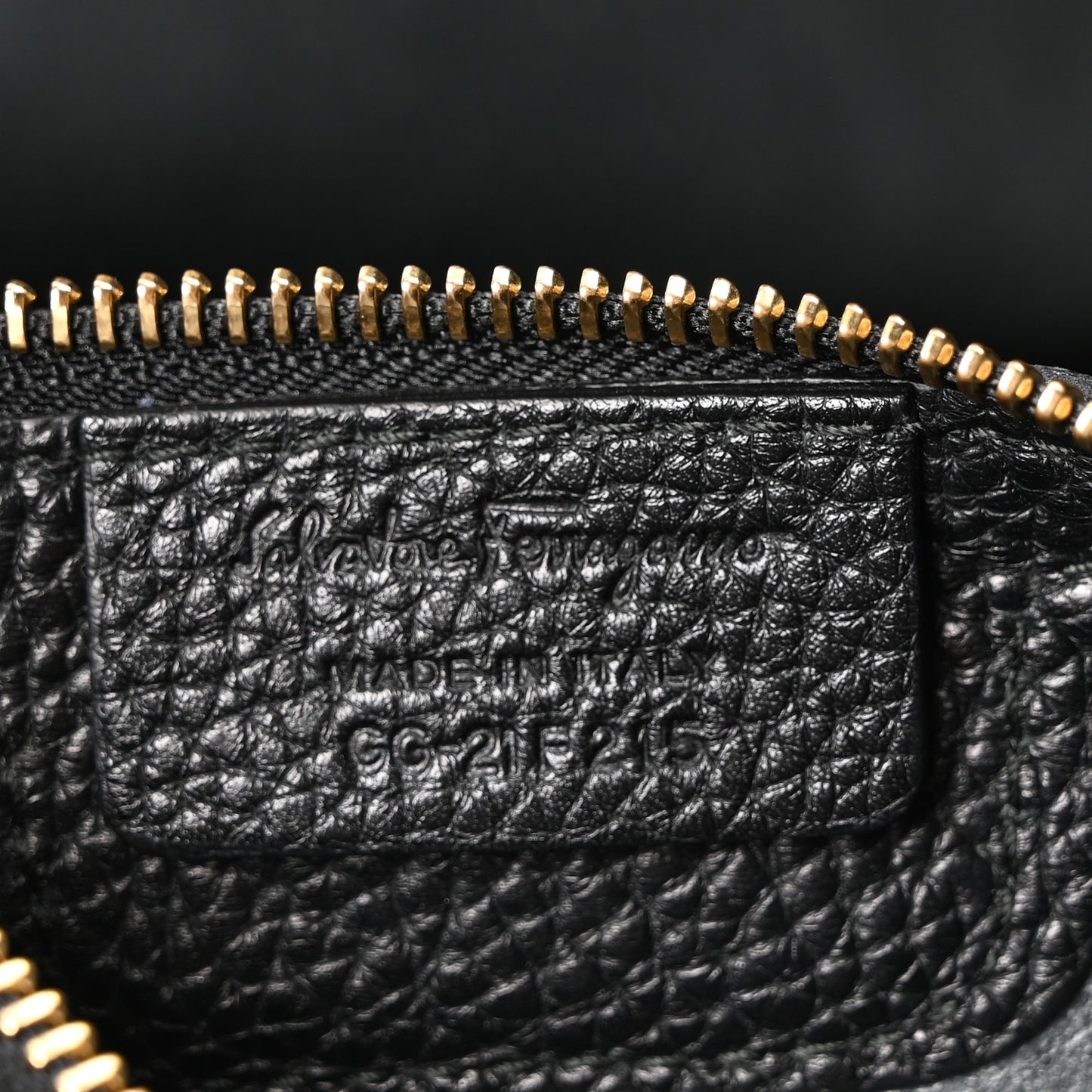 Hammered Calfskin Double Handle Large Amy Tote Black