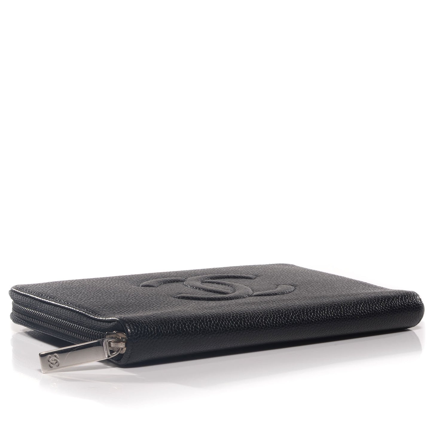 Caviar Timeless Travel Zip Wallet Black