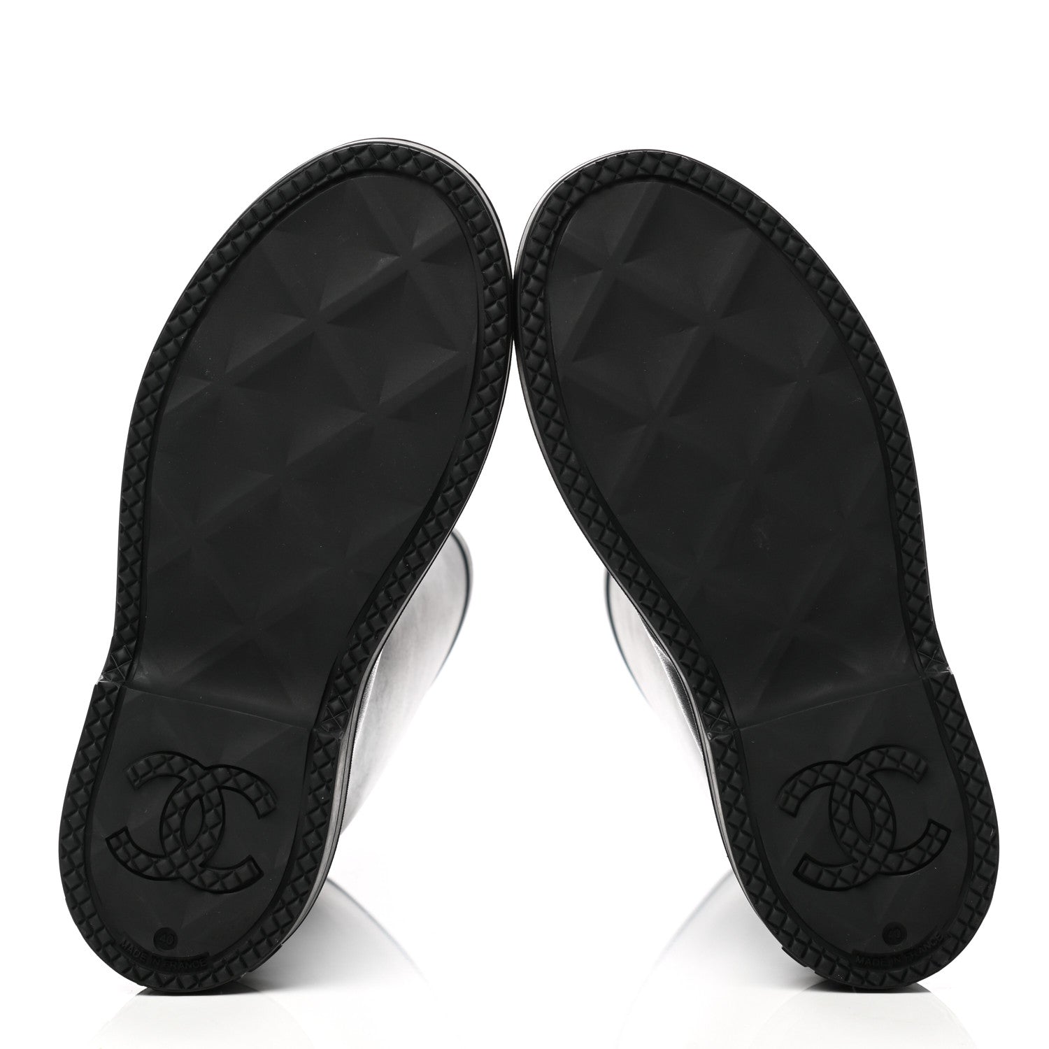 Chanel Caoutchouk CC High Boots 40 Black 5 of 9