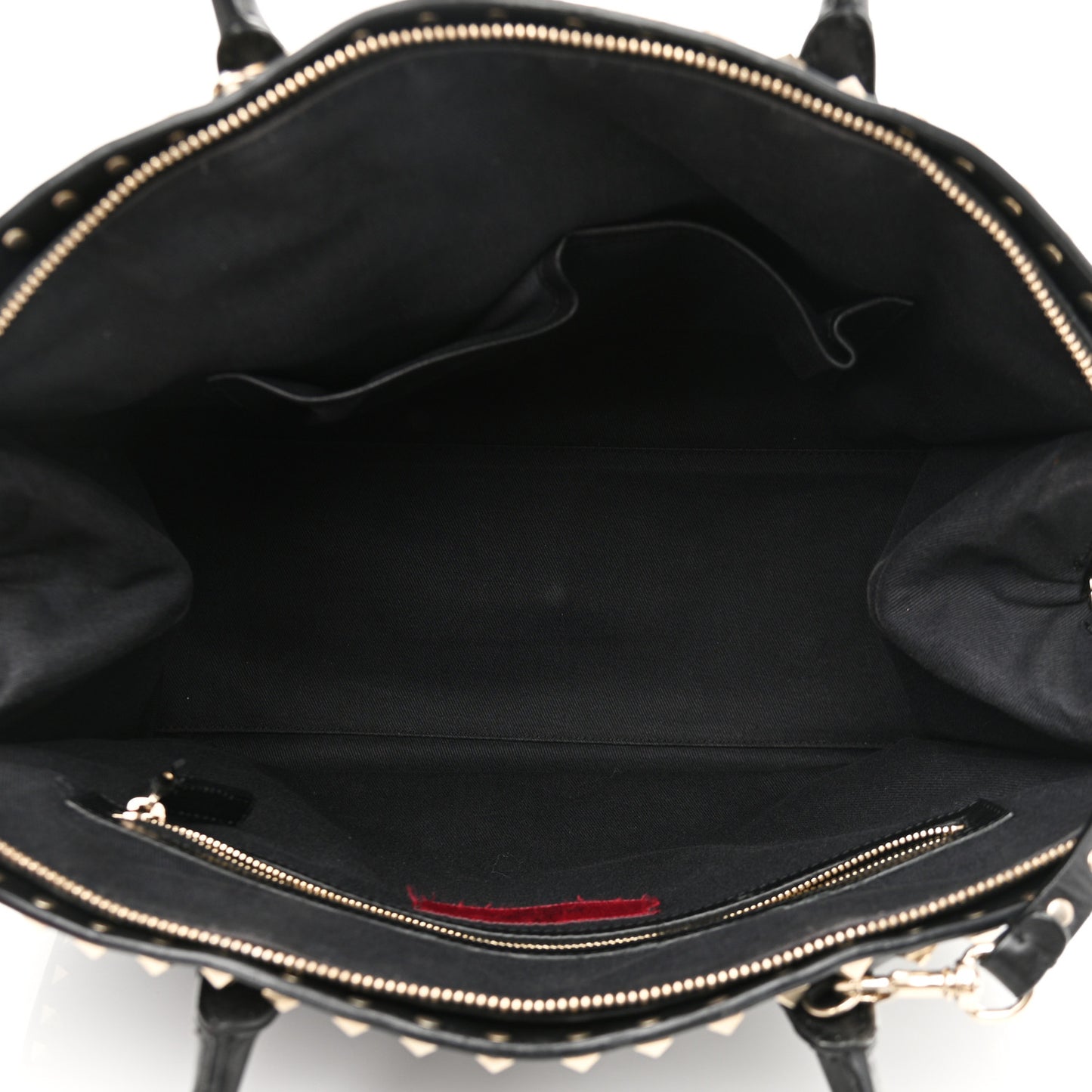 Vitello Rockstud Dome Shopper Black