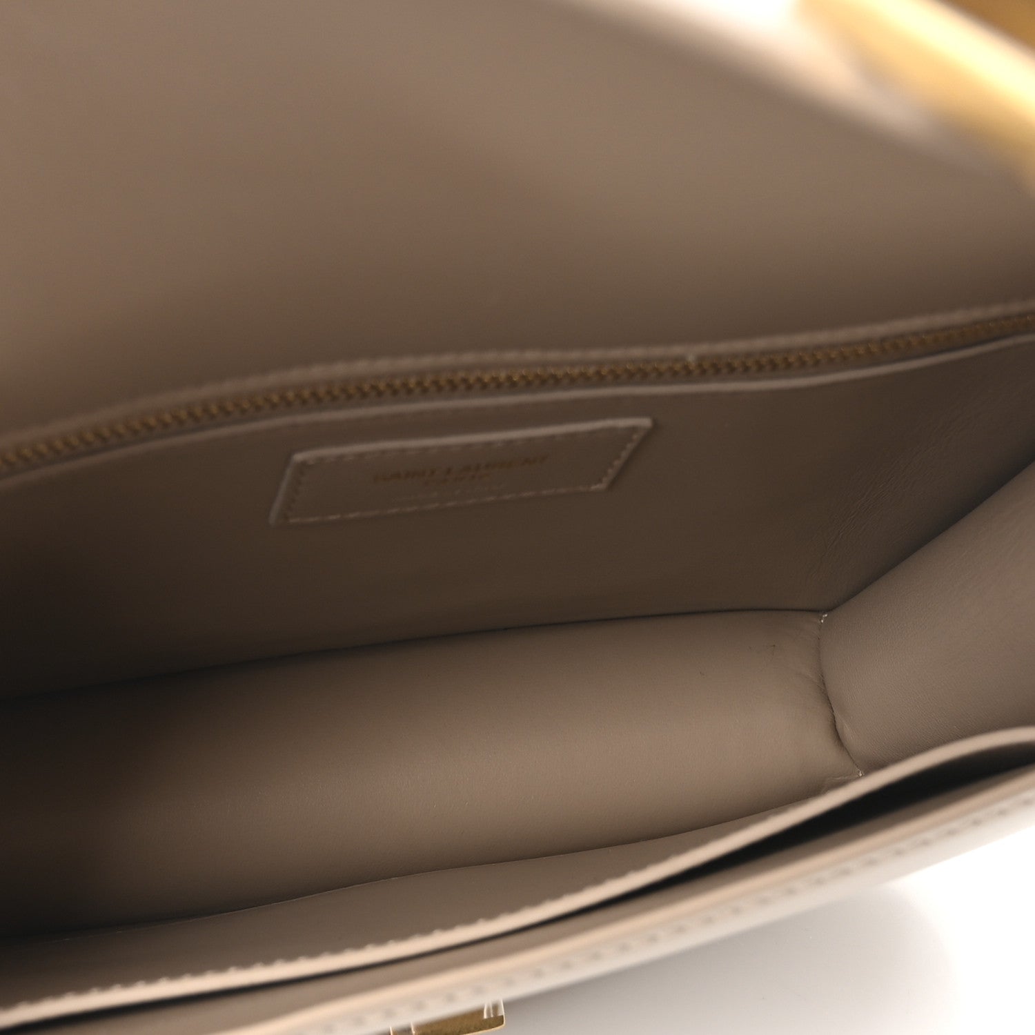 Saint Laurent Smooth Calfskin Le Carre Satchel Dark Beige 5 of 9