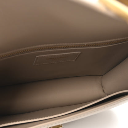 Saint Laurent Smooth Calfskin Le Carre Satchel Dark Beige 5 of 9