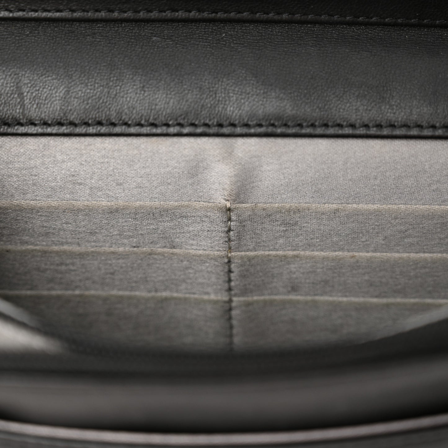 Lambskin Camellia Embossed Wallet on Chain WOC Black