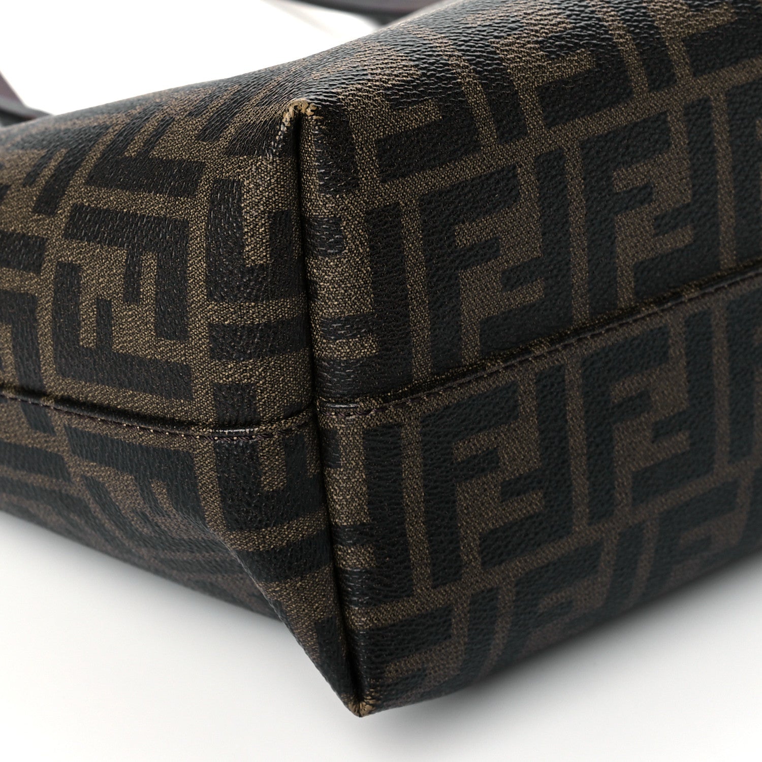 Fendi Zucca Spalmati Small Roll Tote Tobacco Orange 9 of 10
