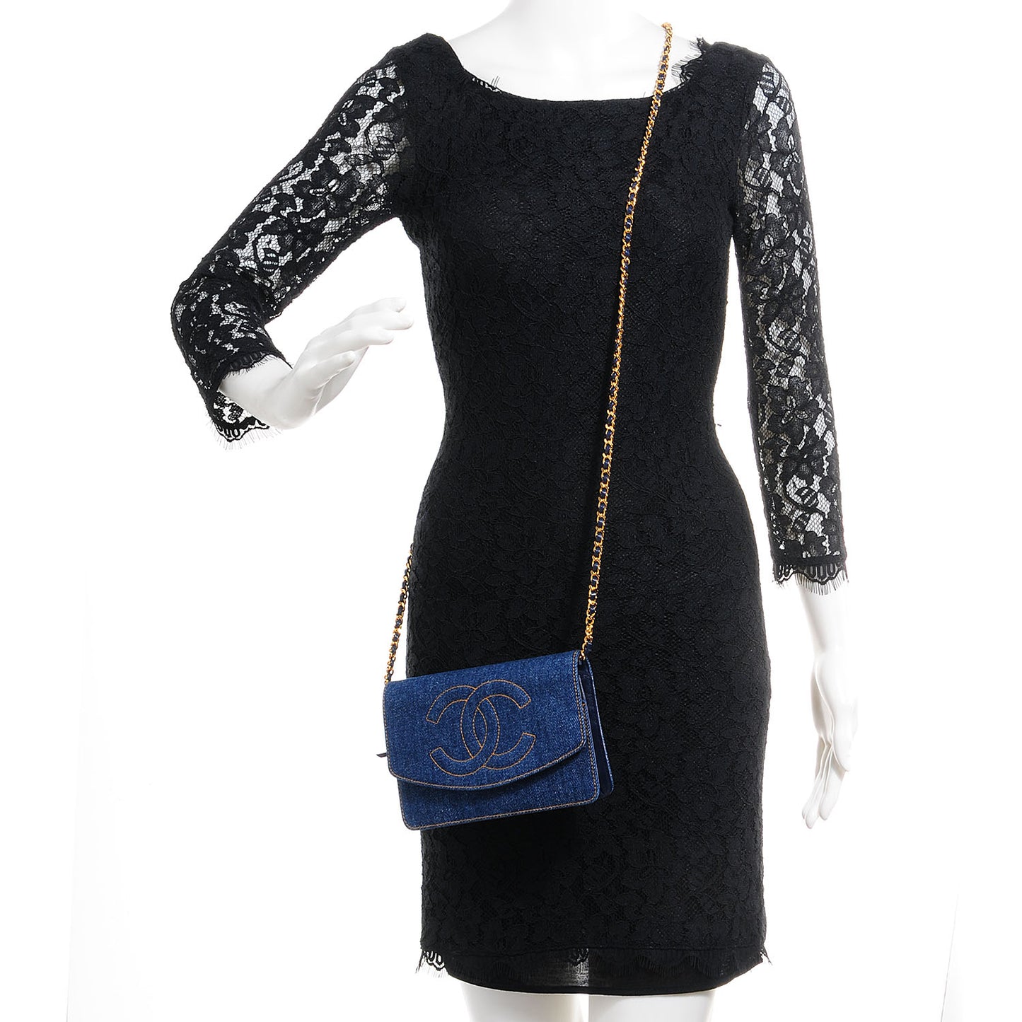 Denim Wallet on Chain WOC Blue