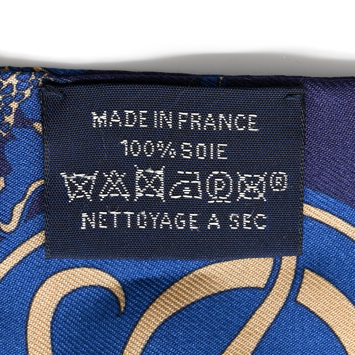 Hermes Silk Ex-Libris Twilly Indigo Black Beige 4 of 4