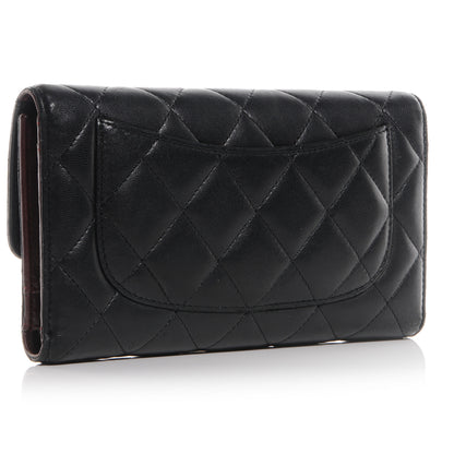 Chanel Lambskin Quilted Large Flap Wallet Black 3 of 8