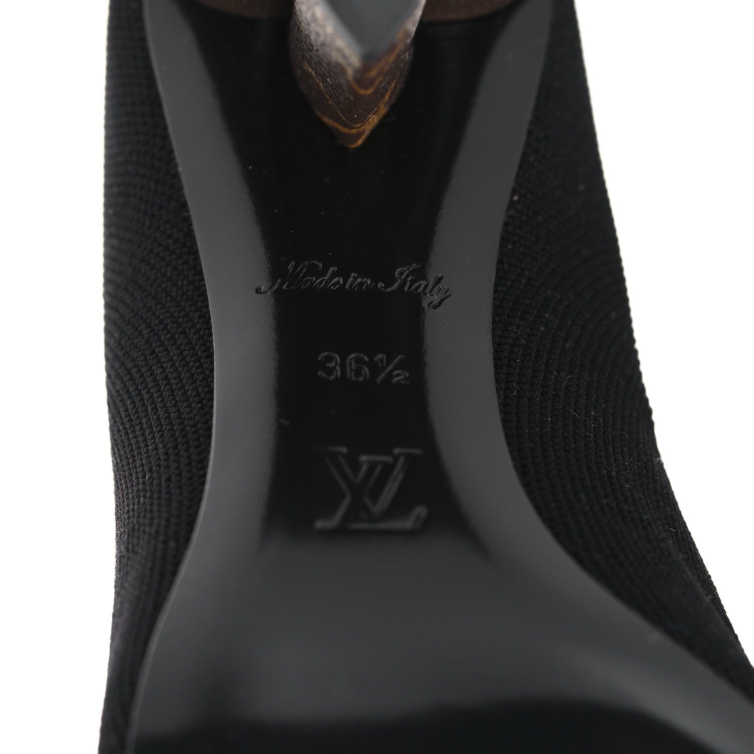 Louis Vuitton Monogram Stretch Fabric Silhouette Ankle Boots 36.5 Black 7 of 8