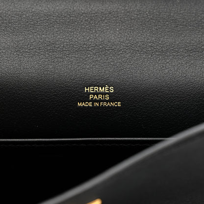 Hermes Swift Kelly Pochette Clutch Black 6 of 11