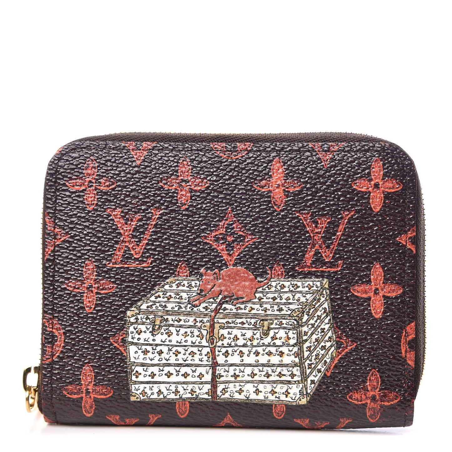 Catogram Zippy Coin Purse Marron