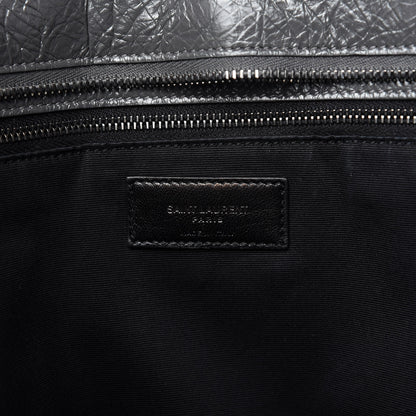 Saint Laurent Crinkled Calfskin Matelasse Monogram Large Niki Shopping Tote Bag Grey 8 of 12