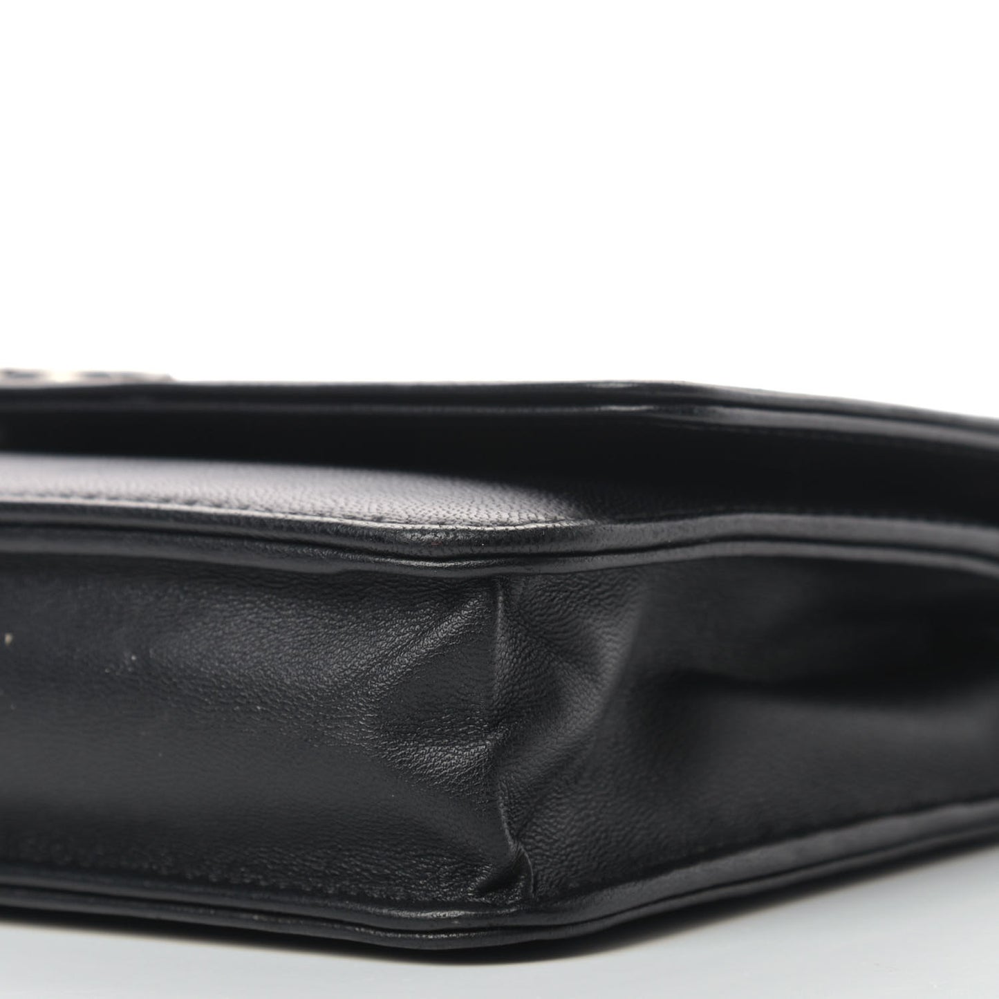 Lambskin Quilted Boy Wallet On Chain WOC Black