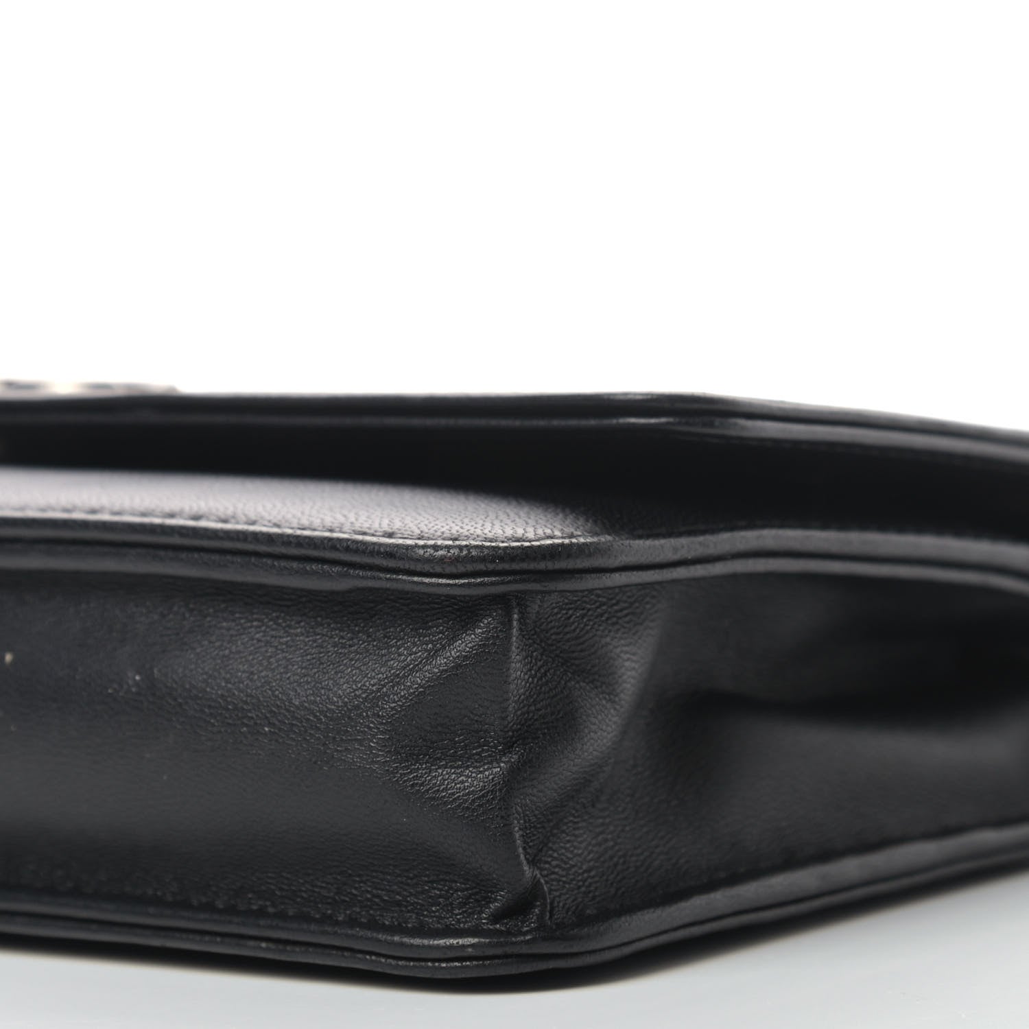 Chanel Lambskin Quilted Boy Wallet On Chain WOC Black 9 of 12