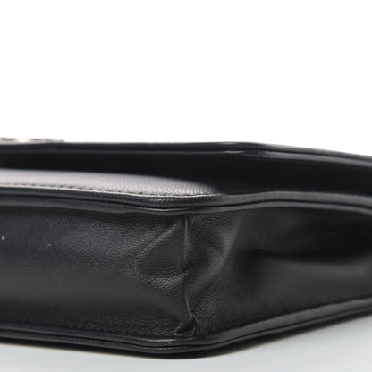 Chanel Lambskin Quilted Boy Wallet On Chain WOC Black 9 of 12
