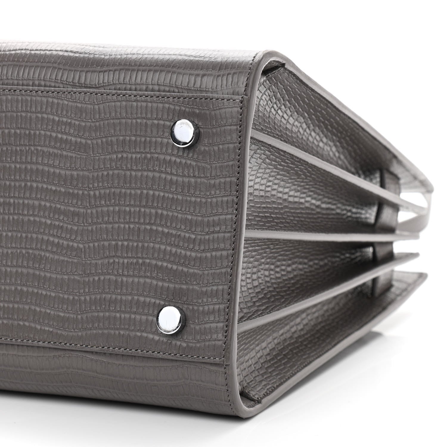Saint Laurent Lizard Calfskin Embossed Small Sac De Jour Fog 10 of 12