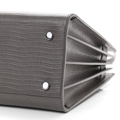 Saint Laurent Lizard Calfskin Embossed Small Sac De Jour Fog 10 of 12