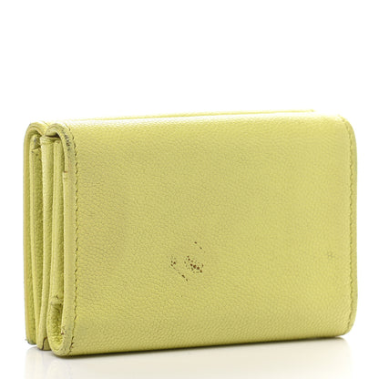 Chanel Caviar Tri-Fold Wallet Light Pink Light Green 3 of 16