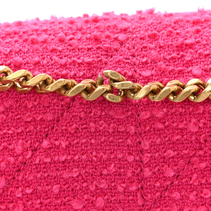 Saint Laurent Boucle Tweed Patchwork Monogram Medium Jamie Baguette Magenta 11 of 11