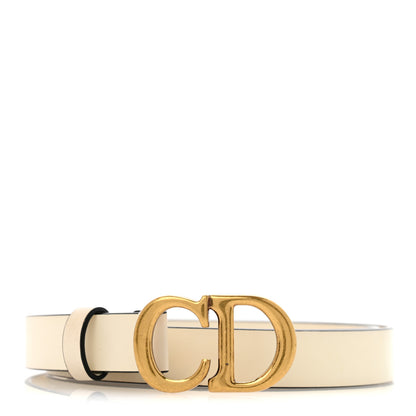 Christian Dior Calfskin Saddle Belt 80 32 White 1 of 9