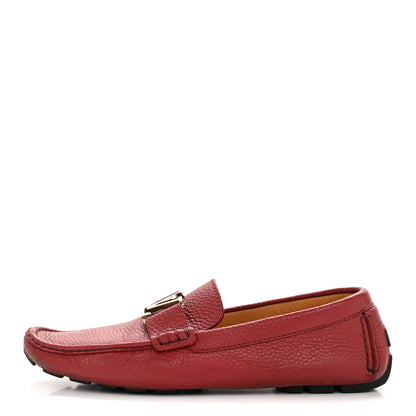 Louis Vuitton Calfskin Mens Monte Carlo Car Shoe Moccasin Loafers 9 Red 1 of 9